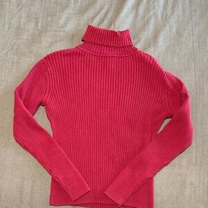 Pendleton Ribbed maroon Turtleneck Sweater